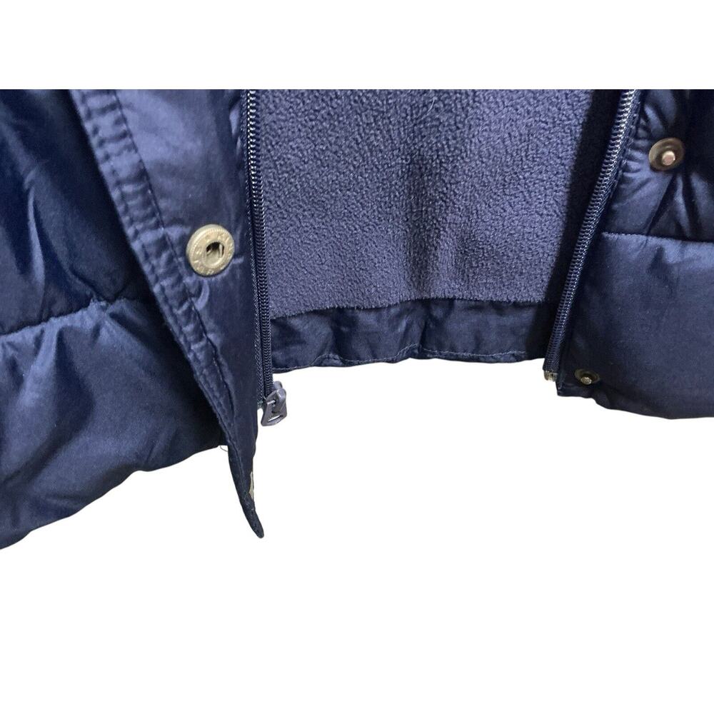 Old Navy Women's Navy Fleece Lined Full Zip Collared Puffer Vest Size Medium - Picture 8 of 13